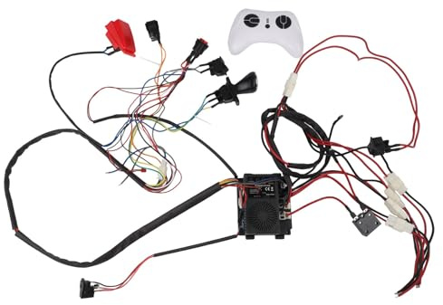 Moliuoly Kit di conversione per auto elettriche per bambini, 24 V, kit di cablaggio fai da te per auto elettriche, 2,4 G interruttore e scatola di controllo