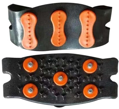 grampones Tacos de Escalada Antideslizantes for montañismo, Cubiertas for Zapatos Unisex con Garras for Nieve, Accesorios for Caminar y Senderismo para Senderismo Invernal(Black Orange)