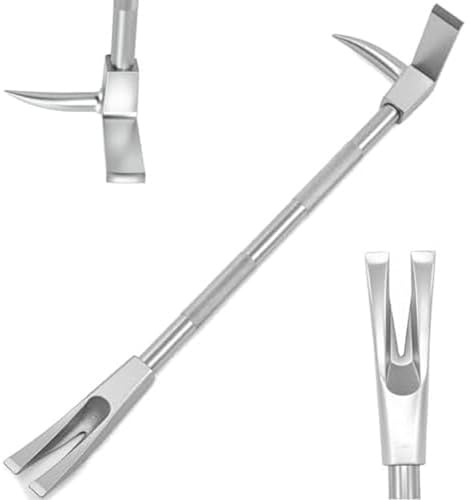 Demolition Crowbar Tool, Halligan Bar with Metal Cutting Claw, Emergency Rescue Tool, Carbon Steel, 30-Inch, 3-In-1 Axes Head Spike Fork