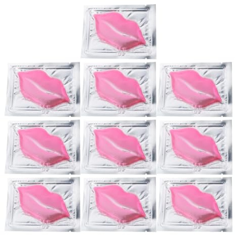 LALAFINA Mascarilla 15 Piezas Labial para Labios de Colágeno Hidratante Almohadilla Nutritiva para Exfoliar y Mejorar el Tono de Labios en Uso Diario