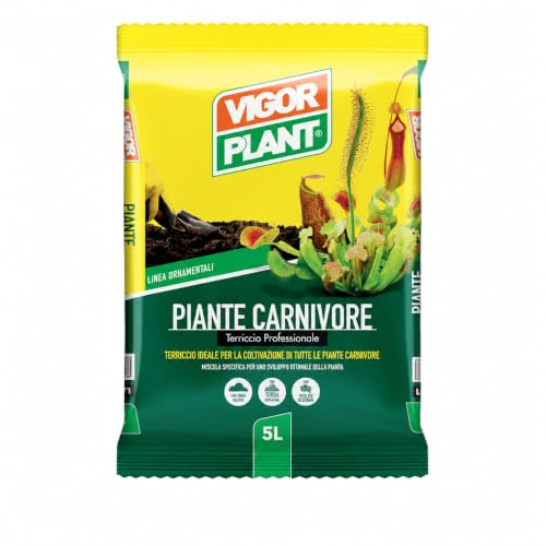 Terriccio Professionale Piante Carnivore 5 L | Substrato Acido con Torba Baltica, Torba Bruna e Perlite Selezionata | Aerato e Drenante per Rinvaso