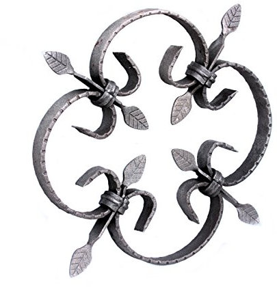 UHRIG Ornamento in ferro battuto forgiato in ferro, ad esempio come elemento ornamentale per inferriate di finestre, ringhiere, recinzioni, porte da giardino e molto altro.
