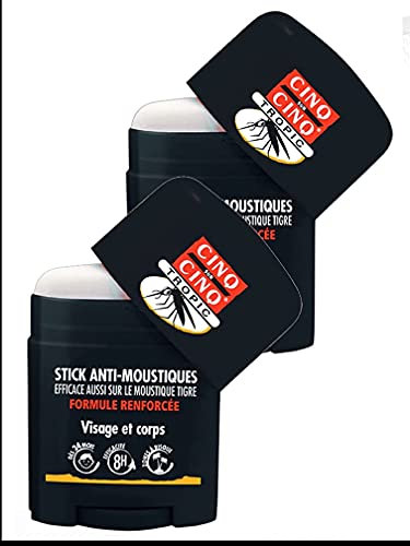 Cinq sur Cinq - Cinq sur Cinq Tropic Stick -l Stick de protection anti-moustiques pour zones tropicales, protection durant 8 heures - Lot de 2 Sticks de 20ml