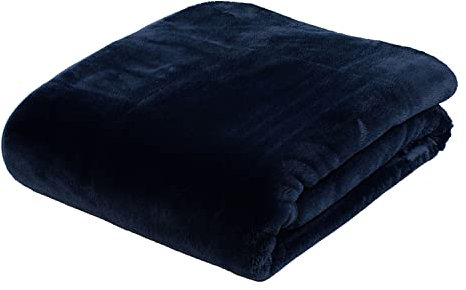 Gözze - Couverture Douillette Premium Cashmere-Feeling, 500 g/m², 180 x 220 cm - Marine