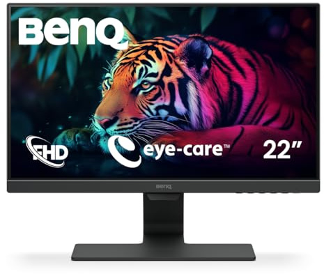 BenQ GW2283 Computer Monitor 22 FHD 1920x1080p | IPS | Eye-Care Tech | Low Blue Light | Anti-Glare | Adaptive Brightness | Tilt Screen | Built-in Speakers | HDMI | VGA,Black