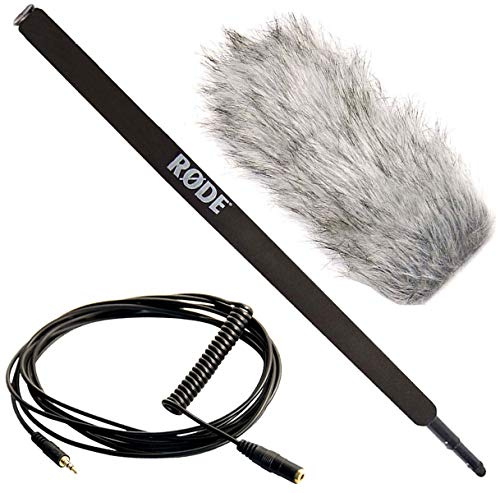Rode Micro Boompole Tonangel 2m + DeadCat Fell-Windschutz + VC-1 Kabel