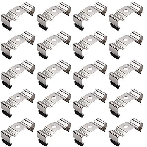 Othmro 100 Stück T8 Clips Halterung Aufhänger für LED-Lichtröhre, LED Leuchtstoffröhre, vernickelte Manganstahl