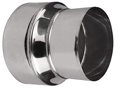 Stainless Steel Stove Pipe Reducer | Tube Connector | Chimney Flue Liner Adaptor (Ø150mm / Ø125mm)