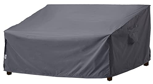 F&J Outdoors Garden Sofa Covers Waterproof 178x99x61/89cm Bench Cover | Patio Covers for Garden Furniture Bench 3 Seater Couch Protective Covers Rattan sofa Cover PU Coating UV-resistant Rainproof