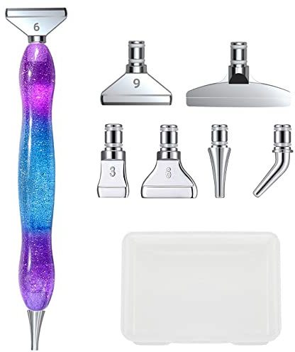 TONAUP Diamond Painting Pen Kits, DIY Diamant Malerei Stift Zubehör und Werkzeuge, 6 Styles 5d Drill Pen Ersatzköpfe Metal Pen Tip für Diamond Painting Pen, Diamond Painting Tools & Zubehör