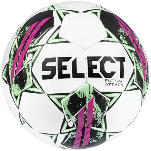 Select Futsal Attack Ball Futsal Attack WHT-BLK, Womens,Mens Footballs, White, 4 EU