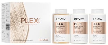 REVOX B77 - Set Tratamiento Pelo Profesional, 1 Plex Bond Multiply Formula Paso 1 de 260 ml + 2 Plex Bond Perfect Formula Paso 2 de 260 ml, Reduce Daños del Cabello en Procesos Químicos en Peluquería