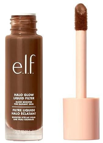 e.l.f. Halo Glow Filtre liquide, booster de teint pour un look lumineux et doux, infusé avec de l'acide hyaluronique, végétalien et sans cruauté envers les animaux, riche 8,5