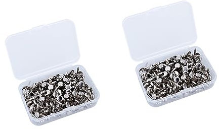 Ciieeo 400stücke Metall Brads Silber Elektroplattierte Papierklammern Für Bastelarbeiten Scrapbooking Und -projekte Inkl Praktischem Aufbewahrungsbox