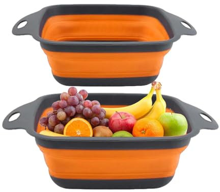 Setaccio pieghevole con maniglia, set salvaspazio per verdure con maniglia, utensile da cucina portatile, colino per cucina, frutta, sala da pranzo,