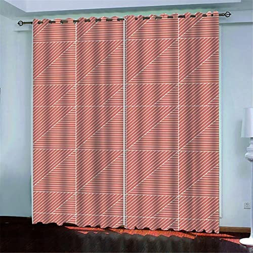 Vorhang Blickdicht Gardinen Mit Ösen - 2 Stücke 140(B) X160(H) cm Verdunklungsvorhänge 3D Roter Stil Muster Thermovorhang Für Kinderzimmer Schlafzimmer Weihnachtsgardinen