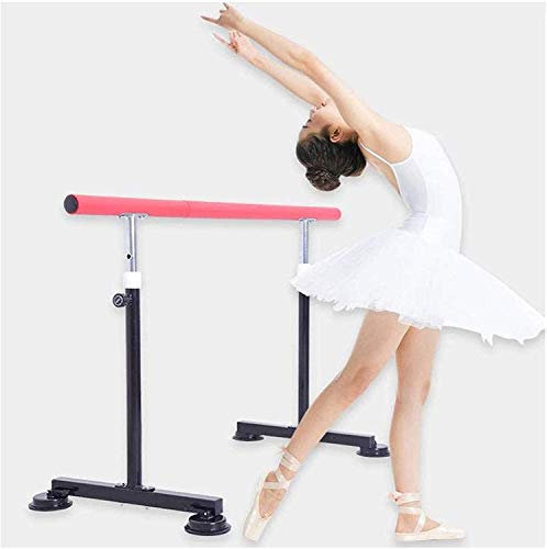 Ballett Tragbare Verstellbare Ballett-Indoor-Fitness Anhebbare Beinpressstange für Erwachsene Kinder Mobiler Tanzraum Studio Reckstange Freistehende verstellbare Stange für Dehnung (1,5 m) ()