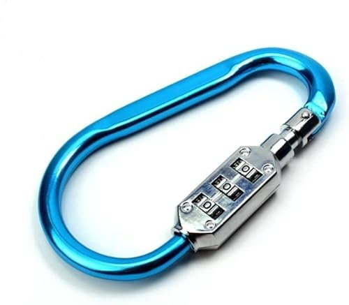 Code padlock,Padlocks for travelling, Luggage Padlocks,Combination Padlocks,Combination Lock Outdoor Hiking Bag Luggage Carabiner Lock 3 Dial Password Padlock Tool Portable Luggage Zinc Alloy Lock (Co