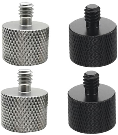 BESTonZON 4 Stück Schraubgewindeadapter 1/4 Innengewinde 5/8 Außengewinde Mikrofonständeradapter Stativadapter Korrosionsbeständig Kompakt Für Kamera Camcorder Projektor