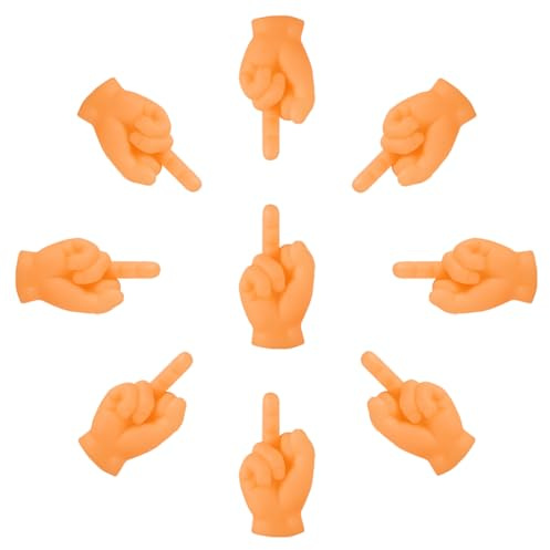 AEIOPRS 10 st gummi långfinger händer, rolig realistisk design, fingerdocka, handdockor, halloween-present