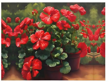 PHAYAH Manta de geranios rojos de 50 x 40 pulgadas, manta grande y esponjosa de franela para sofá o cama
