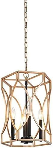 Générique Lampe suspendue Ferme rustique Lampe suspendue creuse de forme spéciale E12 Fer de luxe V-intage Cuisine Île Entrepôt Luminaires suspendus Lustre d'intérieur,