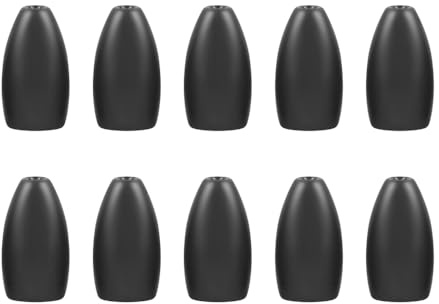 Angelgewichte, 10 Stück Bullet Angelgewichte Sinkers Kit, Wurm Gewichte aus Wolframstahl mit Glatter Innenbohrung zum Bassangeln