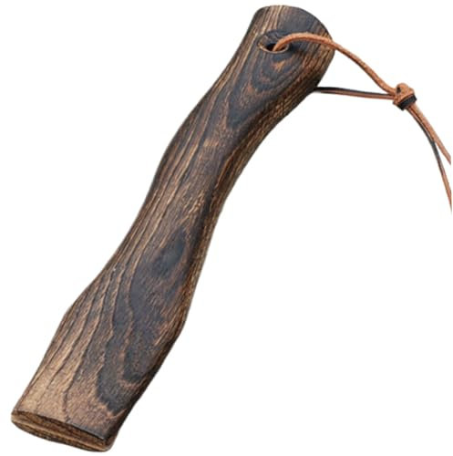 Axe Handle 10 Wooden Hatchet Handle Replacement with Hanging Leather Cord Ergonomic Curved Hatchet Handle Replacement for The Interface,Short Hatchet Handle 3.8x1.3cm