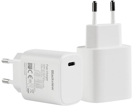 Blackview 33W Chargeur Secteur Rapide USB-C PD Chargeur Compact Ports avec Prise EU - Compatible Smartphones, Tablettes, Ordinateurs Portables
