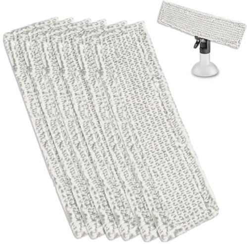 Replacement Pads for Kärcher Window Vacuum Cleaner Accessories, Pack of 6 for Kärcher Window Cleaner Replacement Parts, Microfibre Mop Cover, Window Vacuum Cleaner Pads, Mop Pad for Karcher WV2 WV5