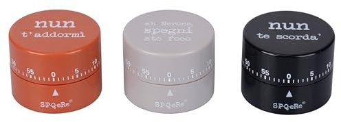 Lot de 3 minuteurs de Cuisine 60 Minutes avec Aimant ABS S.P.Q.eRe