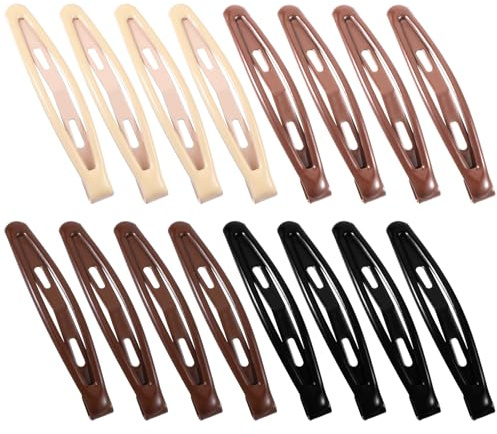 Gjinxi Lot de 16 pinces à cheveux en métal antidérapantes pour femme - Petites barrettes pour cheveux fins et fins - Barrettes pratiques fiables et élégantes - Accessoires pour cheveux plats mats