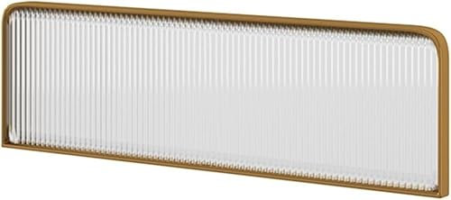 IYUESQ Schreibtisch-Trennwand, Eisen-Trennwände für Essbereiche, Trennwand, Sichtschutz, Glas, dekorativ für Büro, Restaurant, Hotel (Gold, 30 x 90 cm)