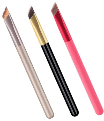 SOIMISS 3stücke Lidschattenpinselset mit Rougepinsel Lidschattenpinsel und Augenbrauenpinsel Abgeschrägter Eyelinerpinsel für Make-up Kosmetikpinselset für Reisen und Professionellen