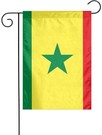 BROLEO Drapeau du Sénégal Impression Quatre Saisons Drapeau Jardin Cour Décoration 30,5 x 45,7 cm