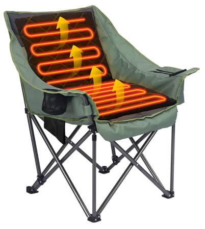 Foldable Electric Heat Pad, Portable Heated Chair Pad 3 Temperature Levels Fast Heated, Heated Seat Cushion Cover USB Winter Heating Pad with Pockets for Outdoor, Camping, Home, Office Chair (Black)