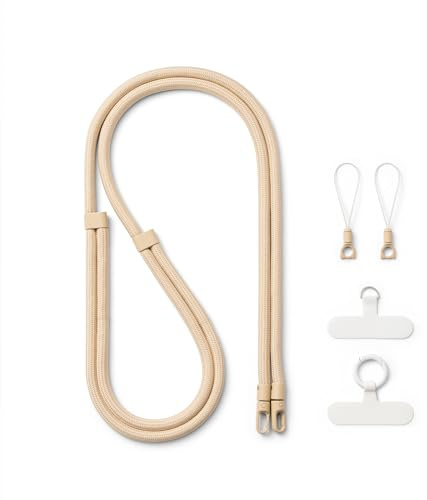 AOKSUNOVA Handykette Handyband Universal zum Umhängen | Handyschnur Umfang 80–150 cm Verstellbar, Handy Umhängeband, Kordel zum Umhängen mit Patch für Reisen Outdoor Alltag