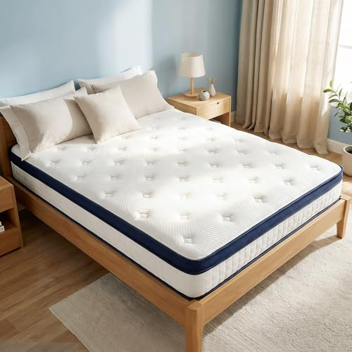 Zzleoo Single Mattress - 3FT, 10 Inch Memory Foam with Pocket Spring Hybrid, Medium Support, Motion Isolation, Breathable Soft Fabric, Comfortable Sleep(90x190x25cm)