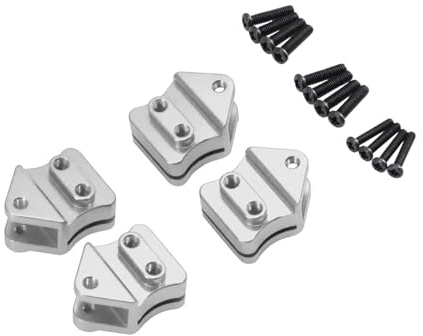 Xgdsnly Blattfederhalterungs Haken Set, Leichte Aluminium Metallhalterung für RC Car Zubehör, Ersatzteil, Geeignet für Modellbau, Silber