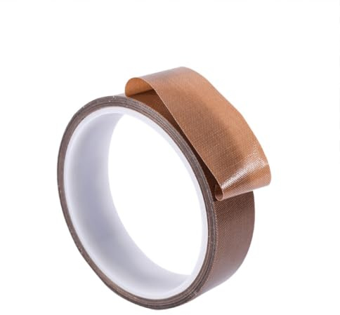 GleamGlide teflonband med hög temperatur brunt 1 st PTFE-band värmebeständigt tejp gängtätningstejp teflon tejp kompressionstejp 10 mm 15 mm 20 mm 30 mm isoleringstejp vakuumtätning industritillbehör