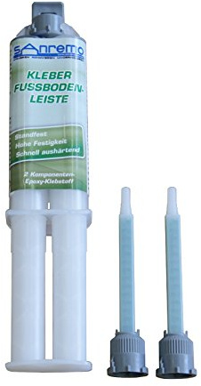 5x FUSSBODENLEISTE KLEBER 25ml + 10 Mischdüsen 2-Komponenten 15 Min. Epoxy Kleber