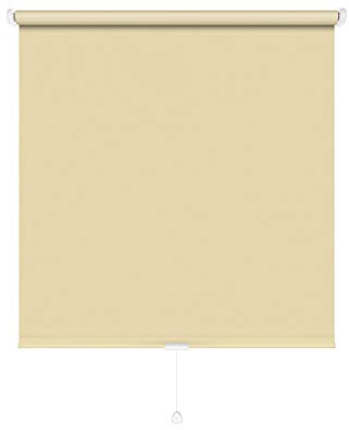 JalousieCrew Mittelzugrollo Schnapprollo Springrollo Creme Beige - Breite 62 bis 222cm - Länge 130 und 230cm - Blickschutz (072 x 130 cm)