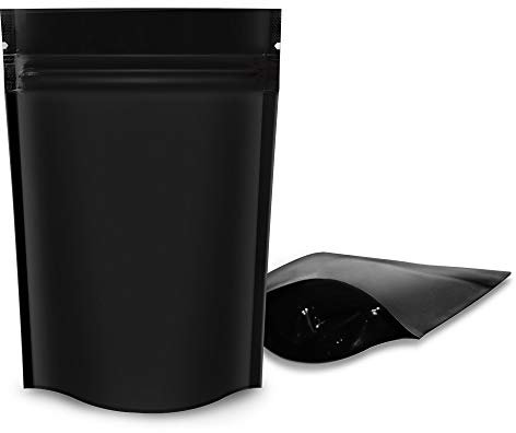 Confezione da 100 sacchetti a prova di odore, 12,7 x 20,3 cm, sacchetti in Mylar con chiusura lampo per alimenti