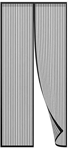 Mosquitera| Cortina Magnética Para Puertas， Mosquitera Magnética Para Puertas Protección Contra Insectos Para Puerta De Balcón Sala De Estar Puerta De Patio，blancoNegro, Individual Cortable