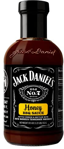 Jack Daniel's Honey BBQ Sauce, Gluten Free, No Preservatives, 553g Barbecue Sauce Bottle