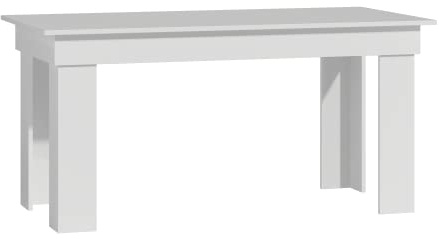ADGO Table Rectangulaire à Manger 160x80x75 cm, Blanc