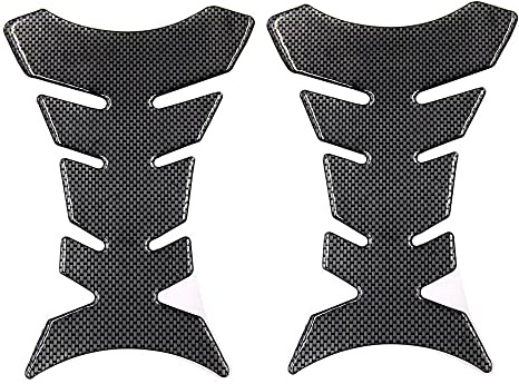 Adesivo serbatoio carbonio moto olio combustibile gas serbatoio pad Protezione vernice per serbatoio moto auto Adesivo sportivo protezione serbatoio moto 3D per serbatoi moto Nero 18 x 12 cm