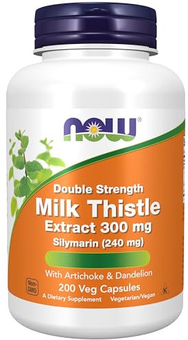 Now Foods Milk Thistle Extract (Mariendistel-Extrakt), 200 vegane Kapseln, Laborgeprüft, Vegetarisch, Sojafrei, Glutenfrei, ohne Gentechnik