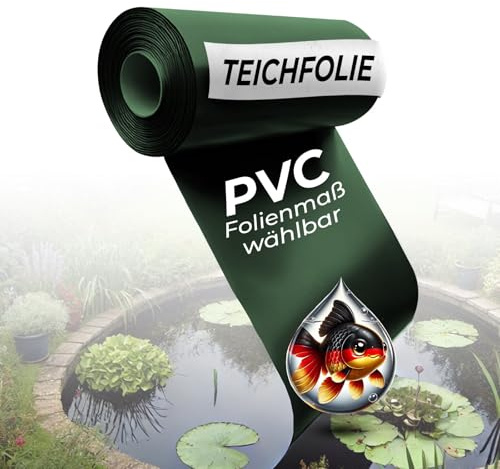 Black Forest Pond Shop Teichfolie 4 x 5 m olivgrün - Made in Germany - Teichfolie 1 mm -Premium DIY PVC grün 1mm, Maß 4x5m Teichfolie kaufen - Teichfolie 5 x 4 m