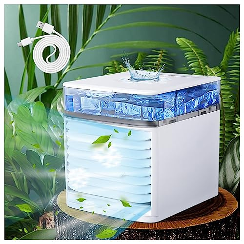 Climatisation Mini - Humidifie Petit Climatiseur Mobile, Protection Environnementale Clime Portatif, Pour La Maison, Le Bureau, La Chambre, La Cuisine, Le Yoga